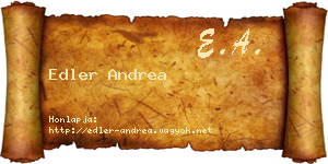 Edler Andrea névjegykártya